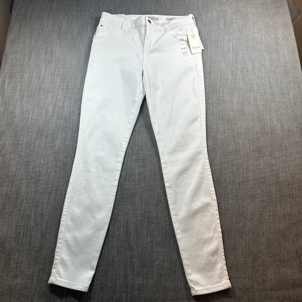 Guess Sexy Curve Skinny Jeans Women 29 White NEW Mid Rise Denim Pants